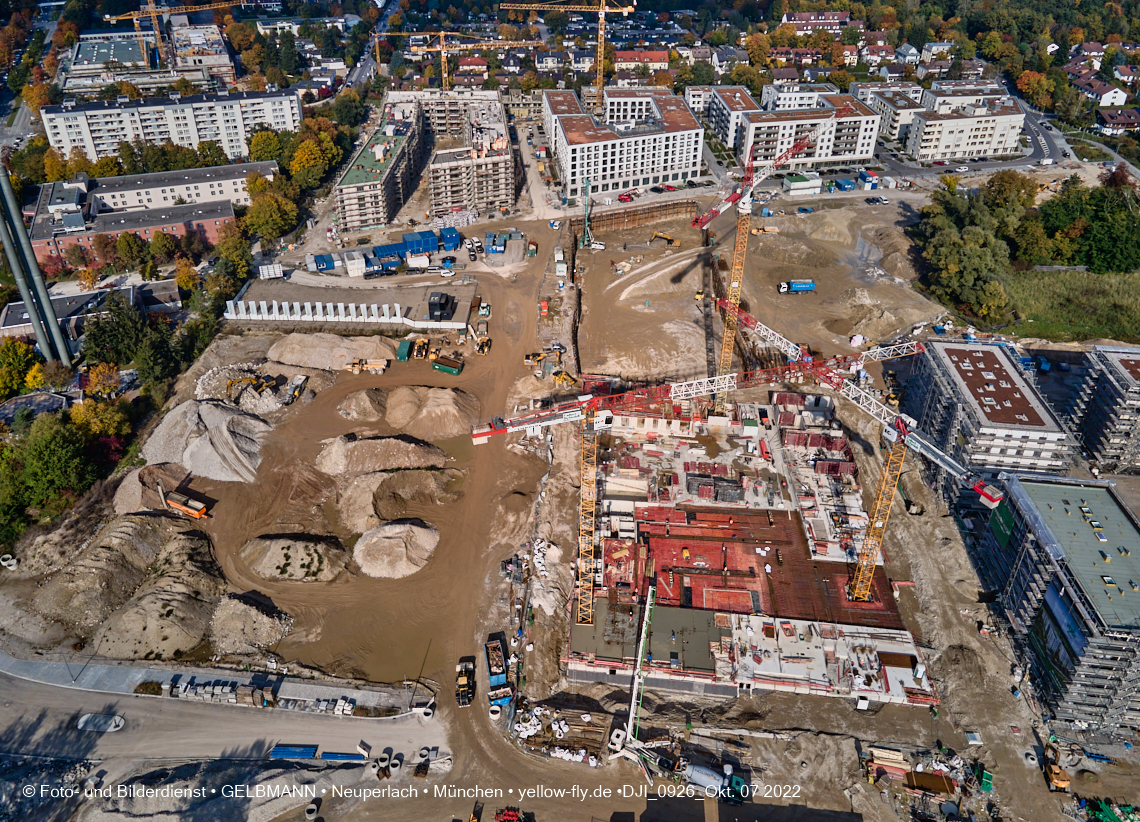 13.10.2022 - Baustelle Alexisquartier und Pandion Verde in Neuperlach